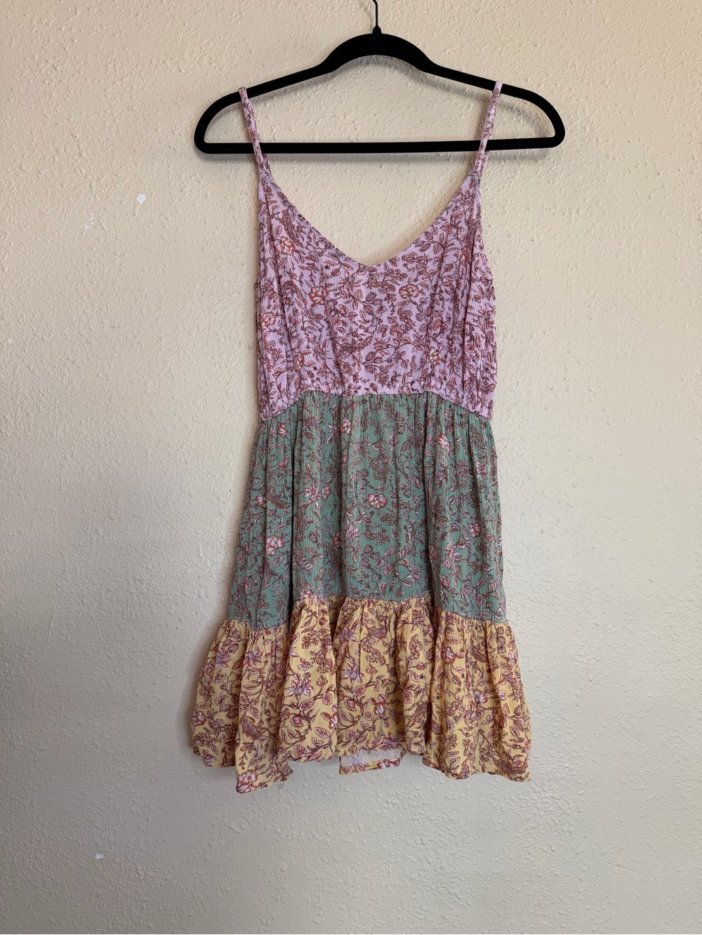 O’Neill | Remy Floral Patchwork Mini Dress Boho Tiered - Size Small - Picture 2 of 4